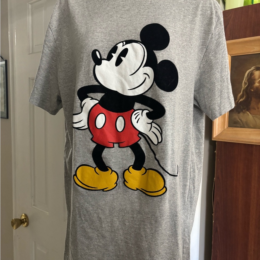 Disney Grey Mickey Mouse Tee with Black Print